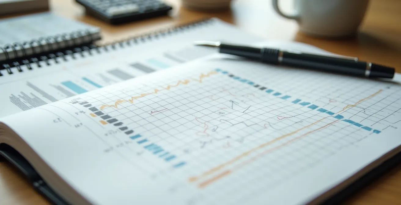 Journal de suivi thérapeutique CBD avec graphiques de progression