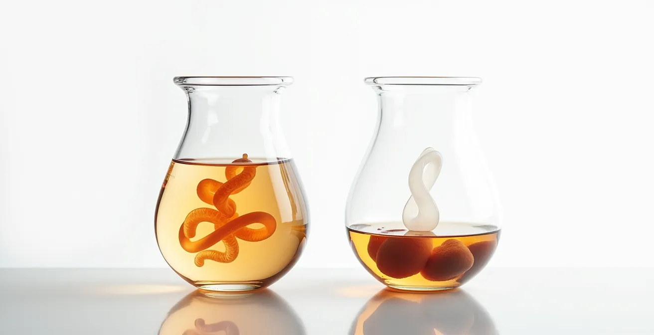 Schéma comparatif montrant deux voies d'absorption du CBD dans le corps humain