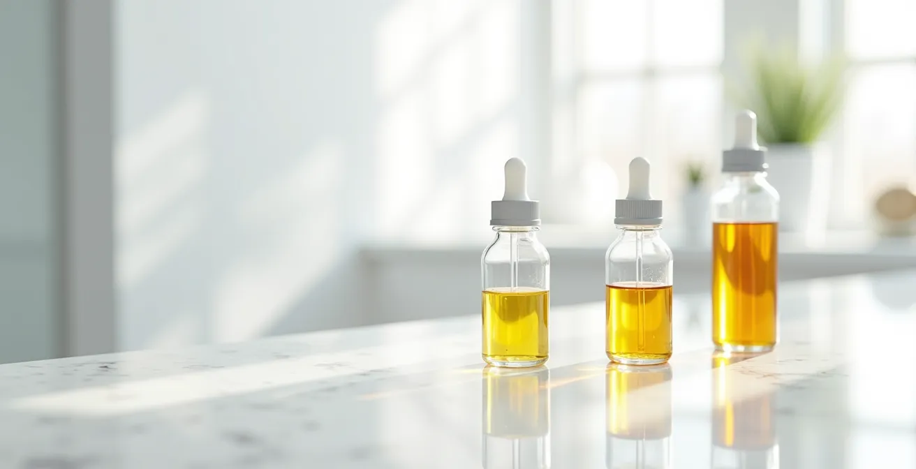 Composition minimaliste montrant la synergie des différents cannabinoïdes