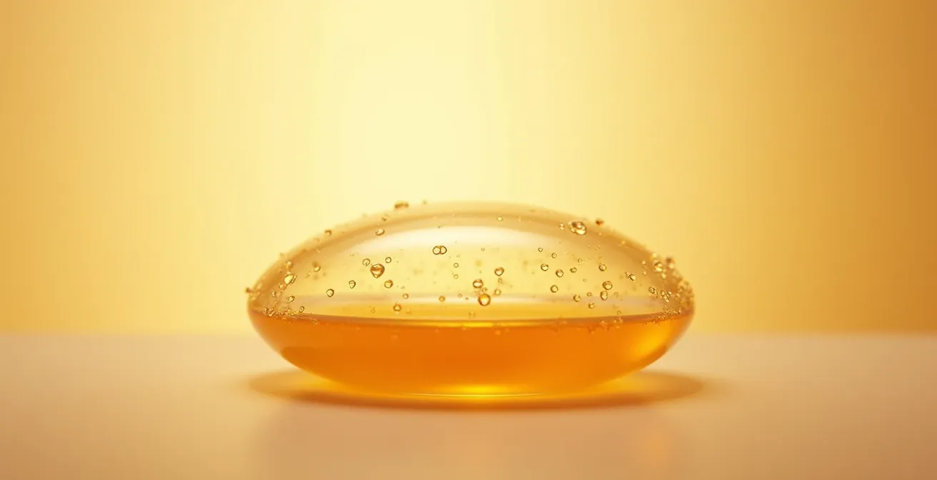 Vue microscopique de la barrière occlusive créée par le baume CBD sur la peau