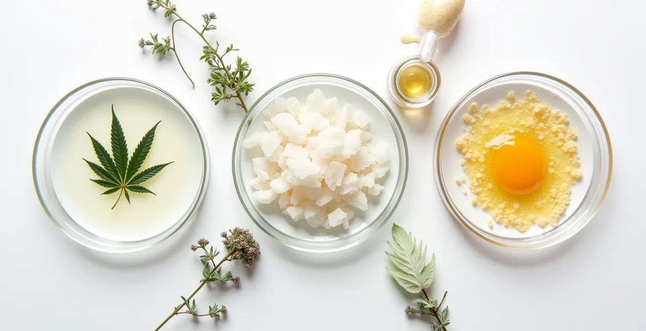 Composition harmonieuse d'ingrédients cosmétiques compatibles avec le CBD