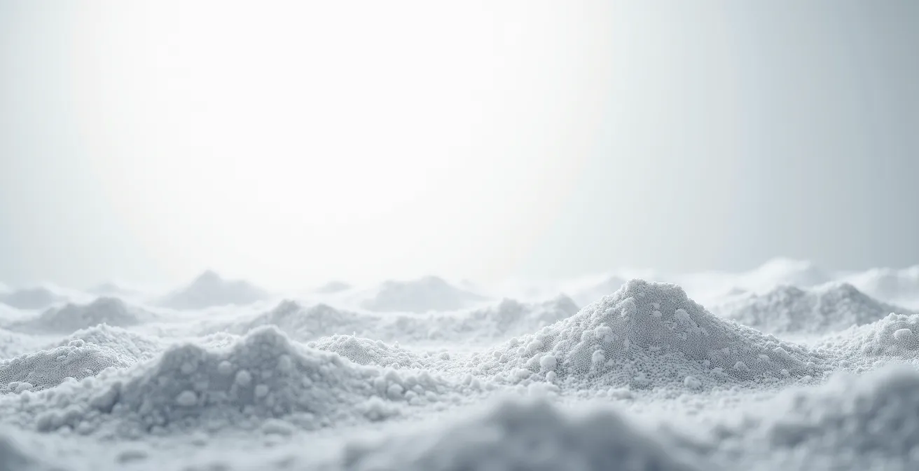 Vue macro d'un tamis de grinder montrant la texture fine du kief accumulé entre les mailles